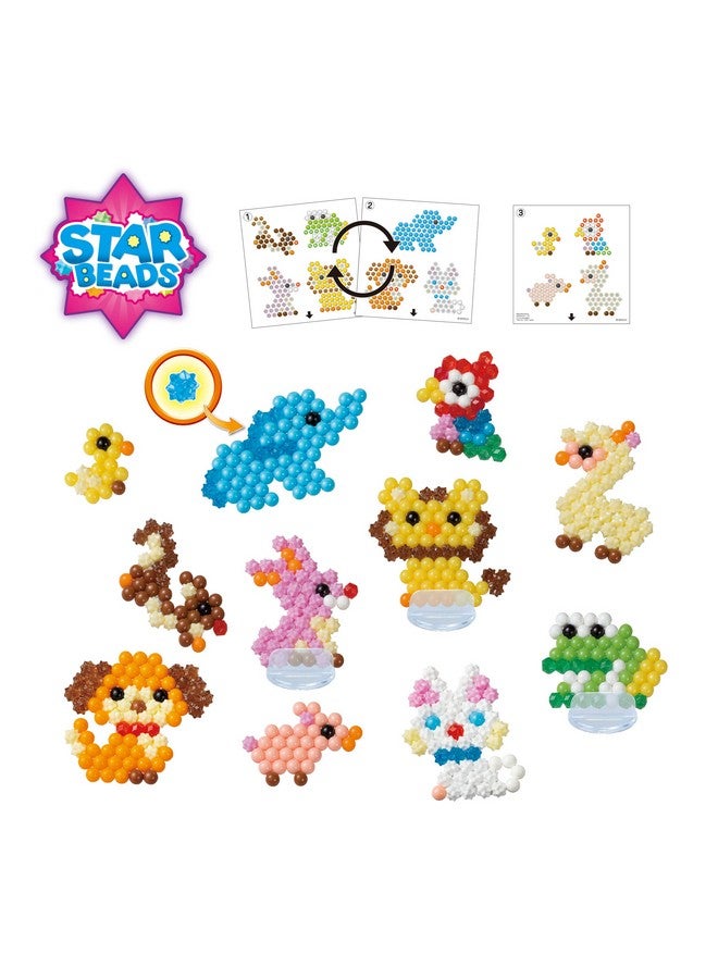 Aquabeads Arts & Crafts Animal Buddies Theme Refill with Beads and Templates - Image 2