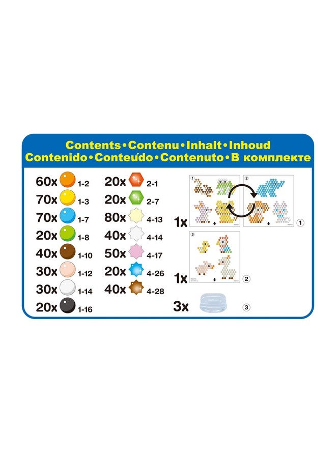 Aquabeads Arts & Crafts Animal Buddies Theme Refill with Beads and Templates - Image 3