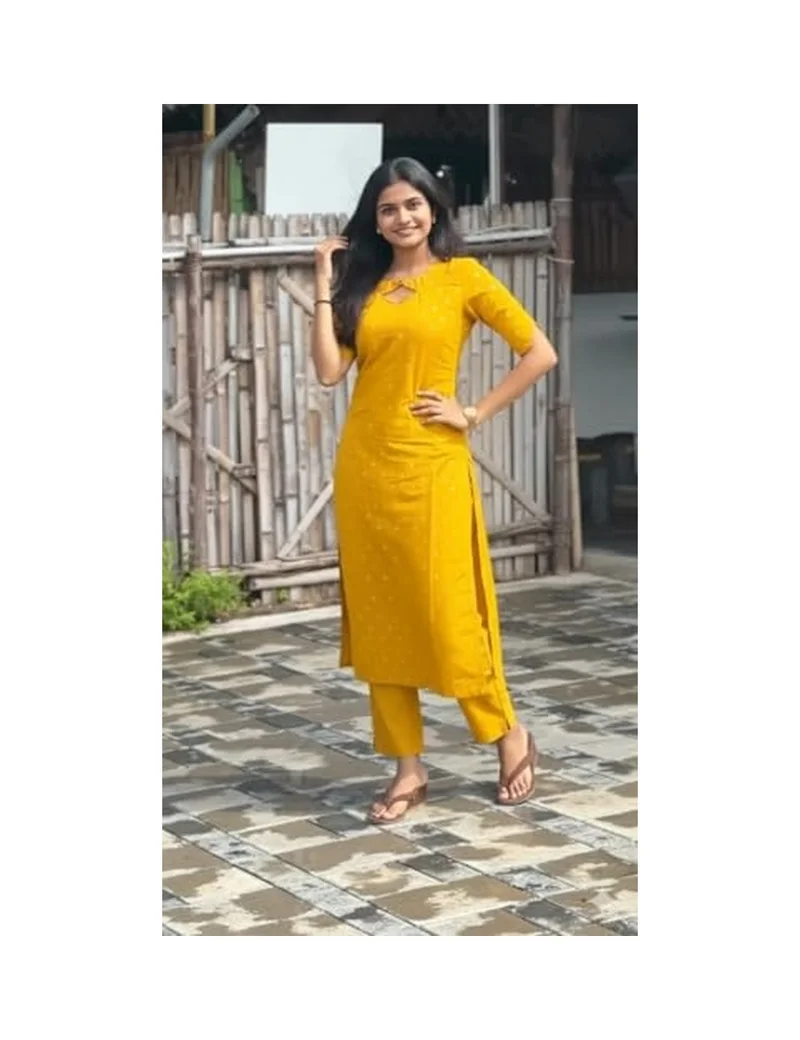 Gosriki GoSriKi Women's Viscose Straight Printed Kurta with Pant