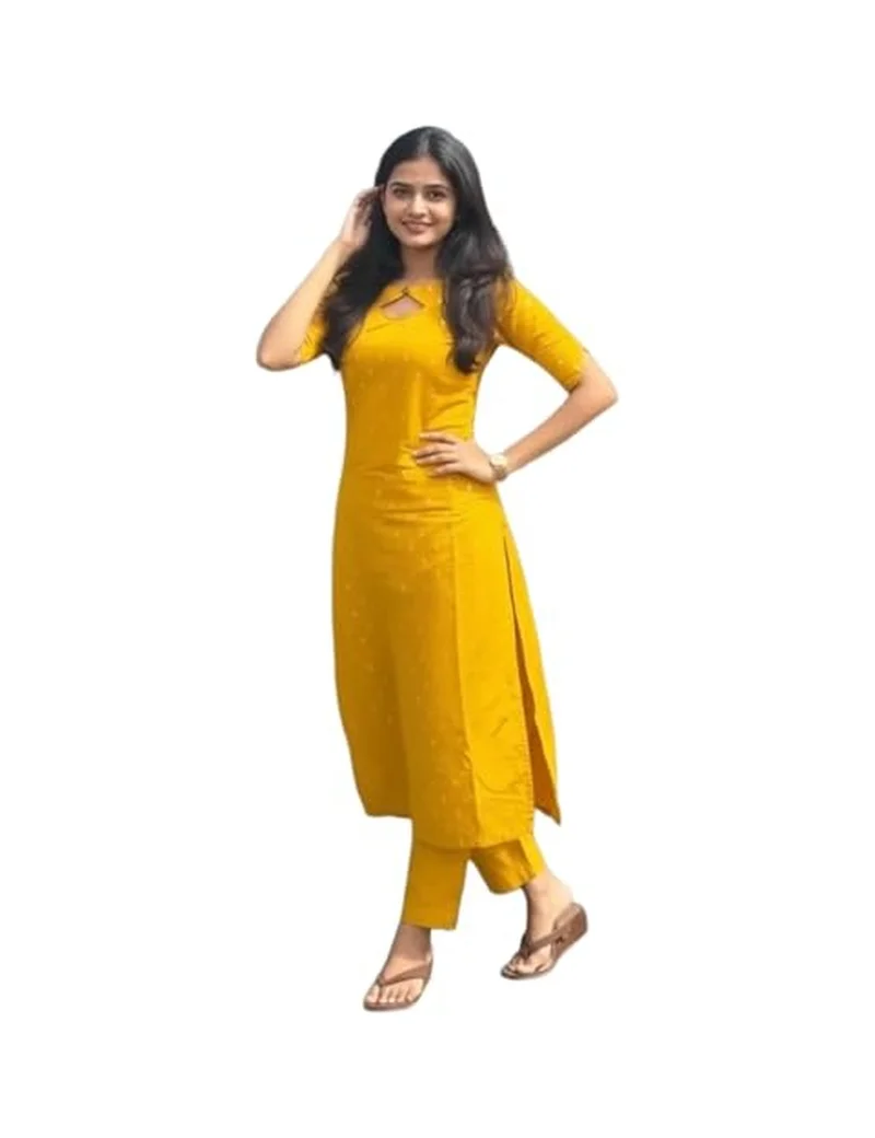 Gosriki GoSriKi Women's Viscose Straight Printed Kurta with Pant