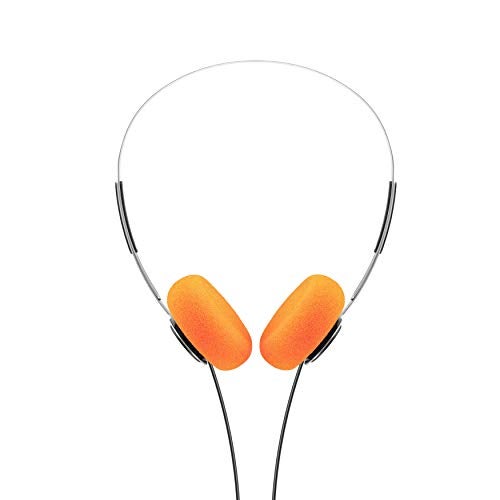 Koss x Retrospekt P/21 Retro On-Ear Headphones, Retro Orange Foam, Adjustable Headband, Wired 3.5mm Plug, Orange Black and Silver - Image 2