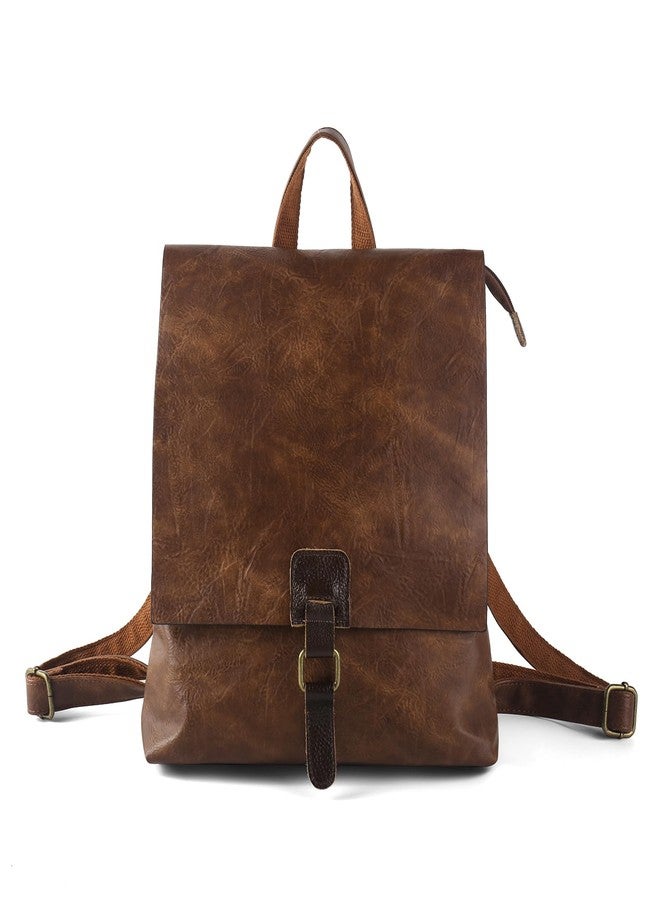 LIKEBAG Backpack Fashion Women Large Multipurpose Design Convertible Satchel Handbags Shoulder Bag Leather Travel Backpack (brown) - Image 1