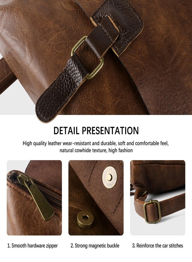 LIKEBAG Backpack Fashion Women Large Multipurpose Design Convertible Satchel Handbags Shoulder Bag Leather Travel Backpack (brown) - Image 5