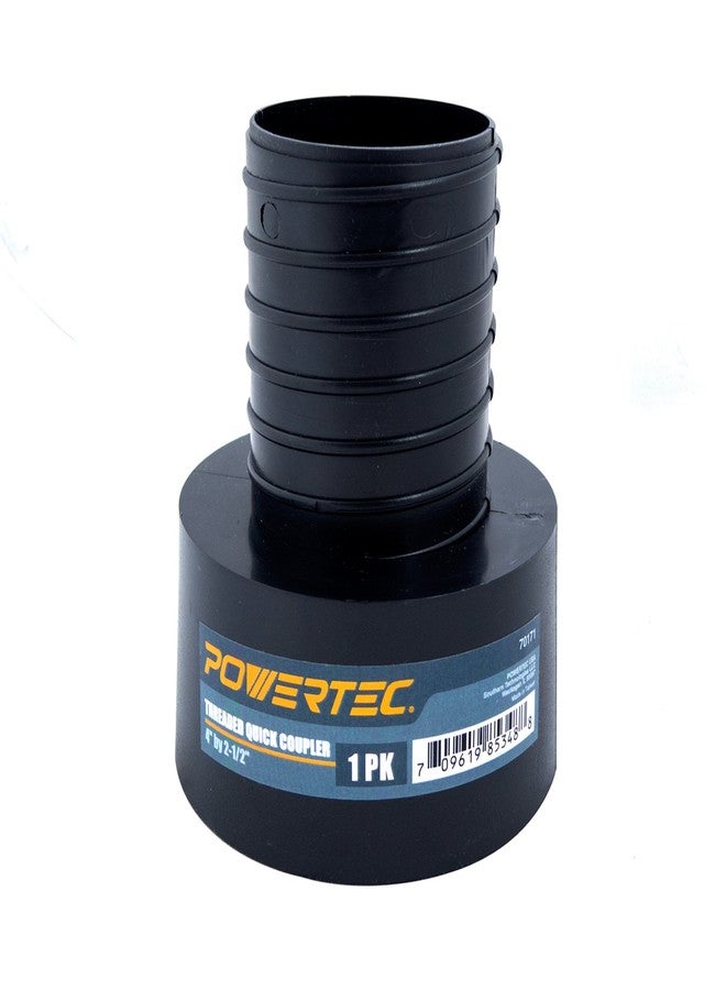 باورتيك محول توصيل سريع لجمع الغبار بخيط POWERTEC 70171، 4 × 2-1/2 بوصة، أسود - Image 1