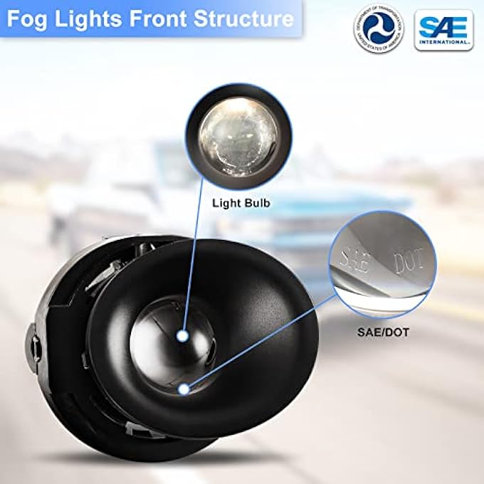 ROXX Fog Lights For 20152020 Dodge Challenger Front Pair Bumper Lamps Fog Light Replacement Set With Switch And Wiring Kit Oe Style Clear Lens WBulbs - Image 5