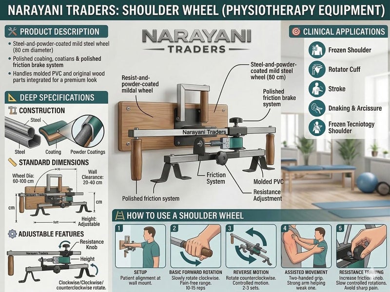 Narayani Traders Shoulder Wheel and pulley Compact 360 Deegre For Physiotherapy exercise equipment - Image 2