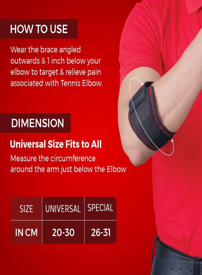 Dr. Ortho Dr.Ortho Tennis Elbow Support for Gym, Support Band with Compression Pad and Elbow Strap Wrap for Sports - For Men & Women - Image 5