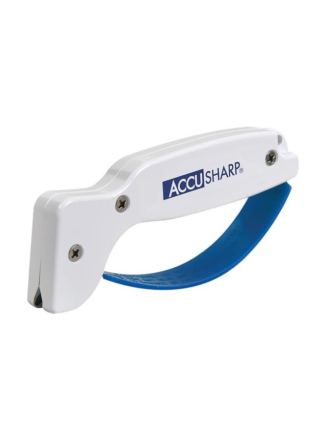 AccuSharp Knife & Tool Sharpener - Ergonomic Knife Sharpener for Kitchen Knives, Pocket Knives, Serrated Blades, Cleavers, Axes & Machetes - Diamond-Honed Tungsten Carbide Sharpens, Restores & Repairs - Image 1