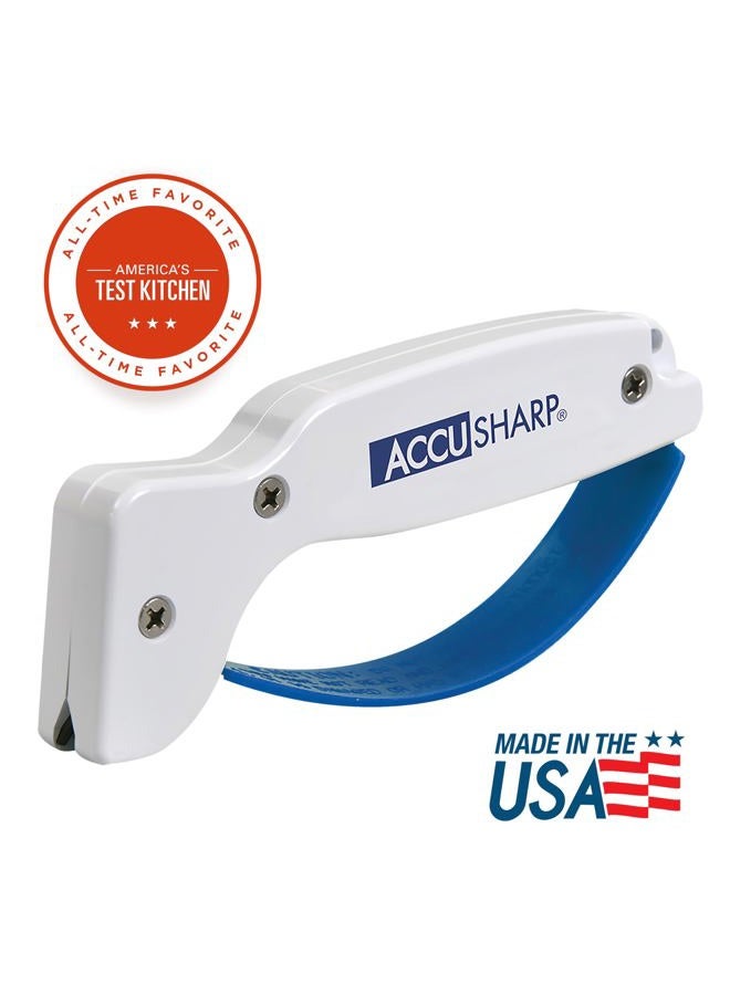 AccuSharp Knife & Tool Sharpener - Ergonomic Knife Sharpener for Kitchen Knives, Pocket Knives, Serrated Blades, Cleavers, Axes & Machetes - Diamond-Honed Tungsten Carbide Sharpens, Restores & Repairs - Image 2