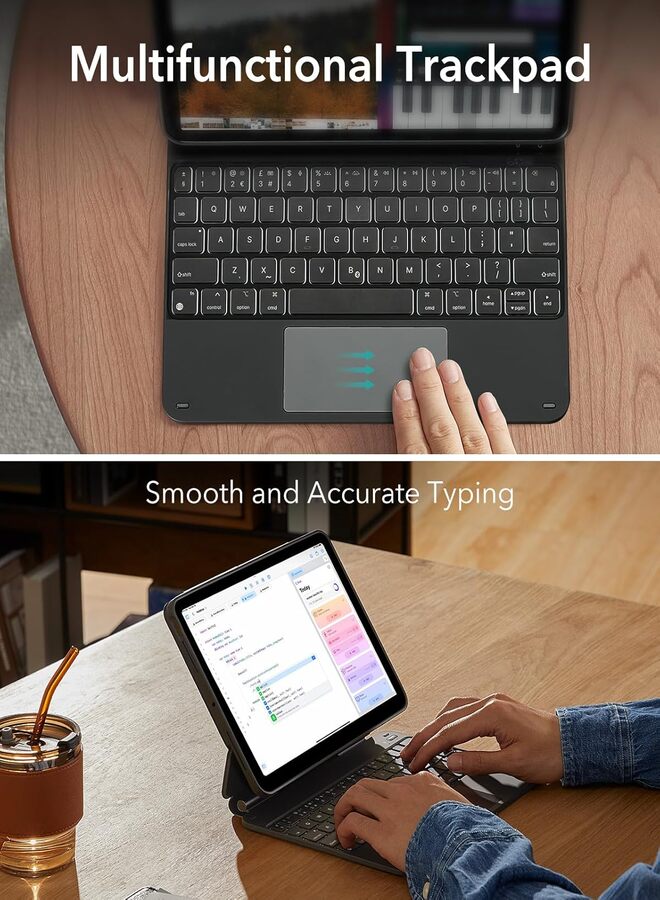 SUKILO iPad Pro 11 Inch Case with Keyboard (M4, 2024) – Magnetic Stand, Multi-Mode Protective Keyboard Case for iPad Pro 11 (5th Gen) – Detachable Back Case with Portrait & Landscape - Image 3