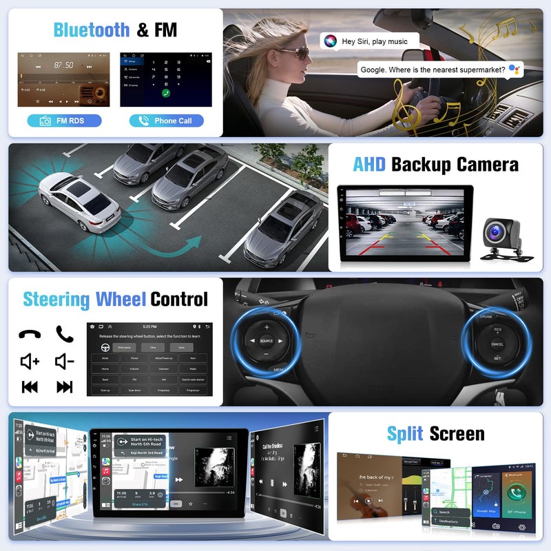 Naifay Car Stereo for Dodge Grand Caravan 2011-2020 Chrysler Town & Country 2011-2016 Grand Voyager 2011-2015, 9inch Touch Screen for Dodge Caravan Radio with CarPlay Android Auto BT GPS WiFi SWC - Image 5