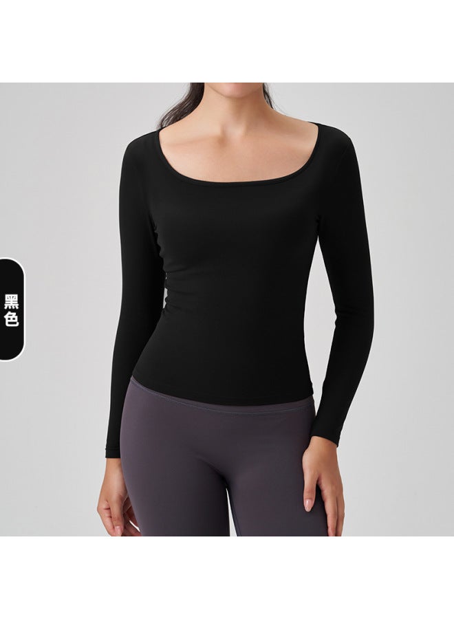 European And American Style Naked-feel Waist-cinching Yoga Top For Women, Versatile Slimming Outdoor Fitness Pilates Slim-fit Sports Long-sleeve Top
