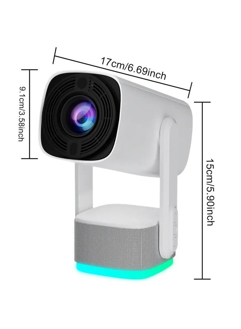 ELTRAZONE Portable Smart Pan-Tilt Projector with 4K Support & 180" HD Display – Dual-Band 5G/2.4G Wi-Fi, Android 11, Auto Keystone, HDMI/USB Inputs, Built-In Speaker & Remote Control for Home Theater & Presentations - Image 3