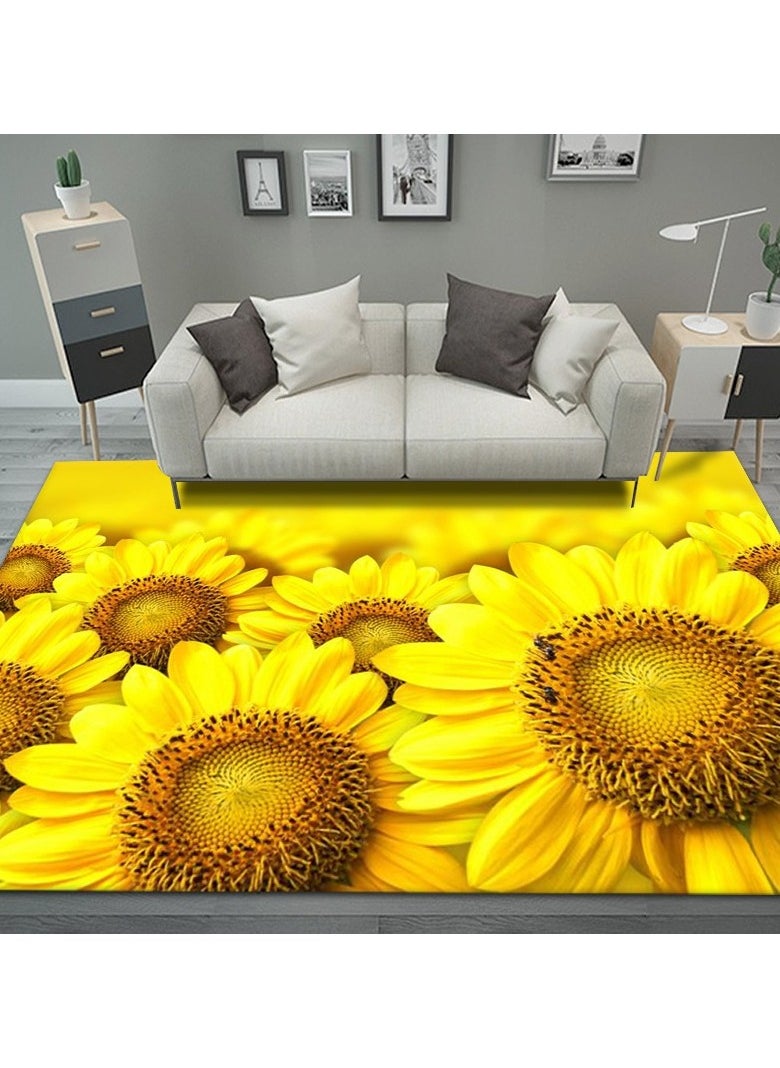 Loquat Squality Polyester Fiber 3D Visual Living Room Coffee Table Carpet 