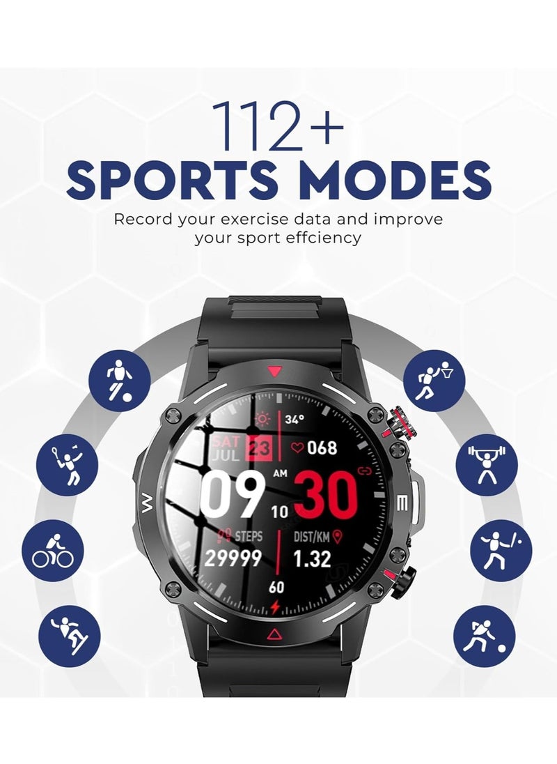 ibsun - AMOLED Smart Watch, 1.43" Smart Watches for Men with IP68,Bluetooth Call, AI Voice Assistant, Blood/Oxygen/Heart Rate Monitor Fitness Watch for Android iOS - Image 1