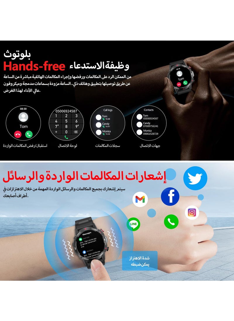 ibsun - AMOLED Smart Watch, 1.43" Smart Watches for Men with IP68,Bluetooth Call, AI Voice Assistant, Blood/Oxygen/Heart Rate Monitor Fitness Watch for Android iOS - Image 1