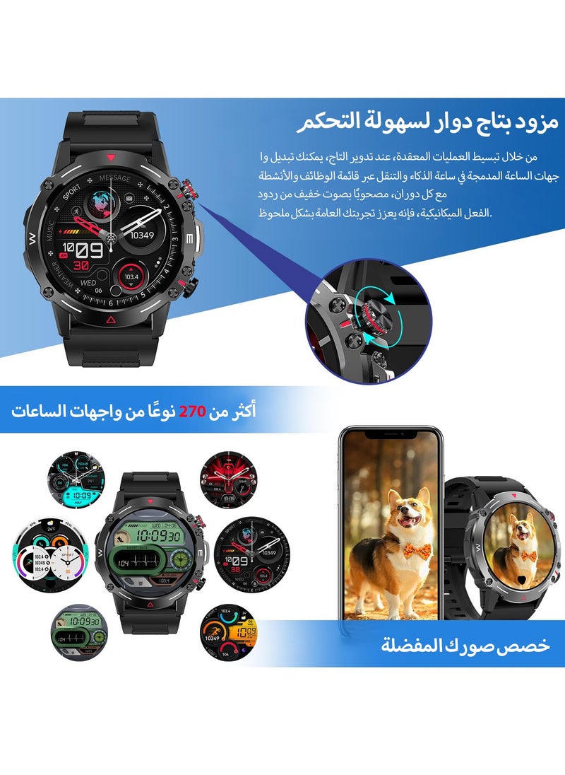 ibsun - AMOLED Smart Watch, 1.43" Smart Watches for Men with IP68,Bluetooth Call, AI Voice Assistant, Blood/Oxygen/Heart Rate Monitor Fitness Watch for Android iOS - Image 1