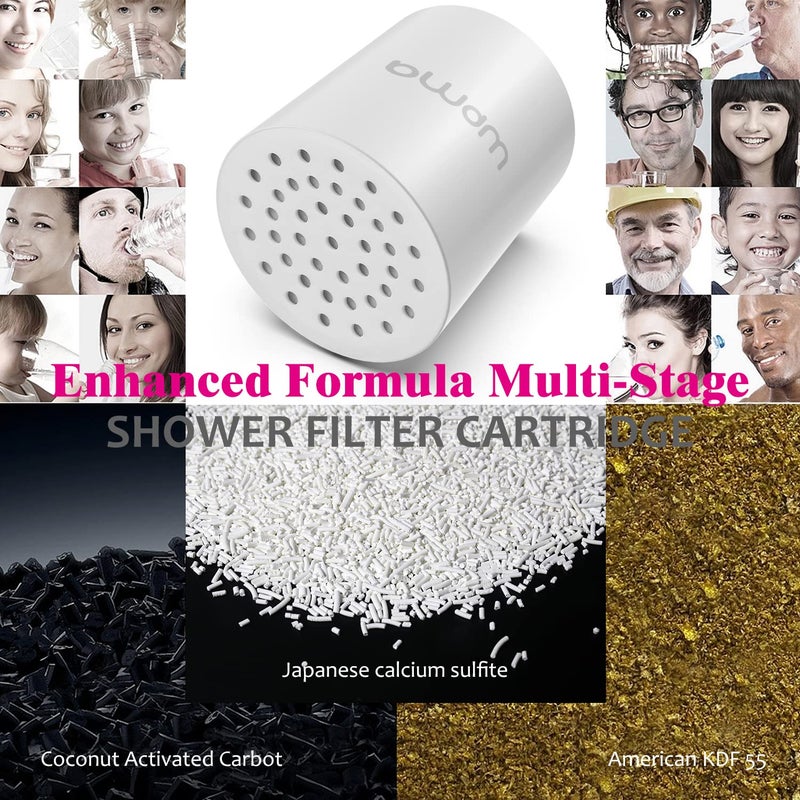 Bwdm Enhanced Formula Multi-Stage Shower Filter Cartridge High Output Universal Replacement Filter Cartridge  Remove Chlorine Heavy Metals And Other Sediments  Reduces Dry Itchy Skin(Pack Of 2) - Image 4