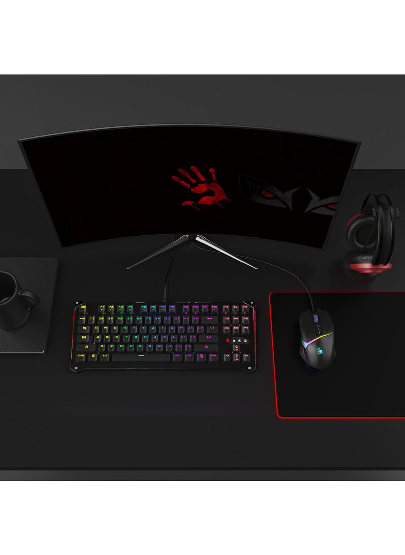 Bloody B930 Gaming Keyboard - Optical Orange Switch - LK LIBRA Tactile & Clicky (Black)  - Image 5