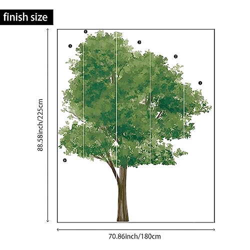 astrkiz Extra Huge Trees Wall Decals Peel and Stick Self Adhesive PVC Realistic Tree Forest Wall Mural Sticker Precut Maple Tree Wall Art Decor for Kids Bedroom Playroom Nursery Room 7086x8858 - Image 3