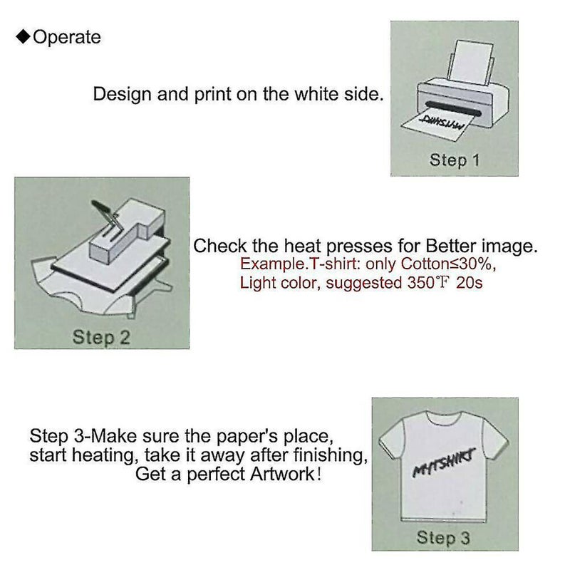 Thermal Transfer Paper: 30 A4 Sheets, Easy Iron-On, Hassle-Free Peeling & Durable Vibrant Prints - Custom Design T-Shirt Printing for Home DIY, Light Polyester Fabrics, Bags, Aprons & Sweatshirts - Image 5