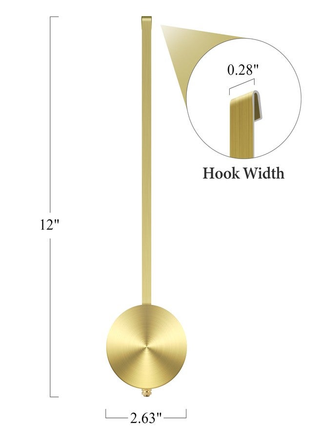 NiHome ساعة حائط ني هوم كوارتز بديل البندول - ساعة ميكانيكية تقليدية من الألمنيوم بتصميم ريترو مع بندول لامع عالي (ذهبي) - Image 5