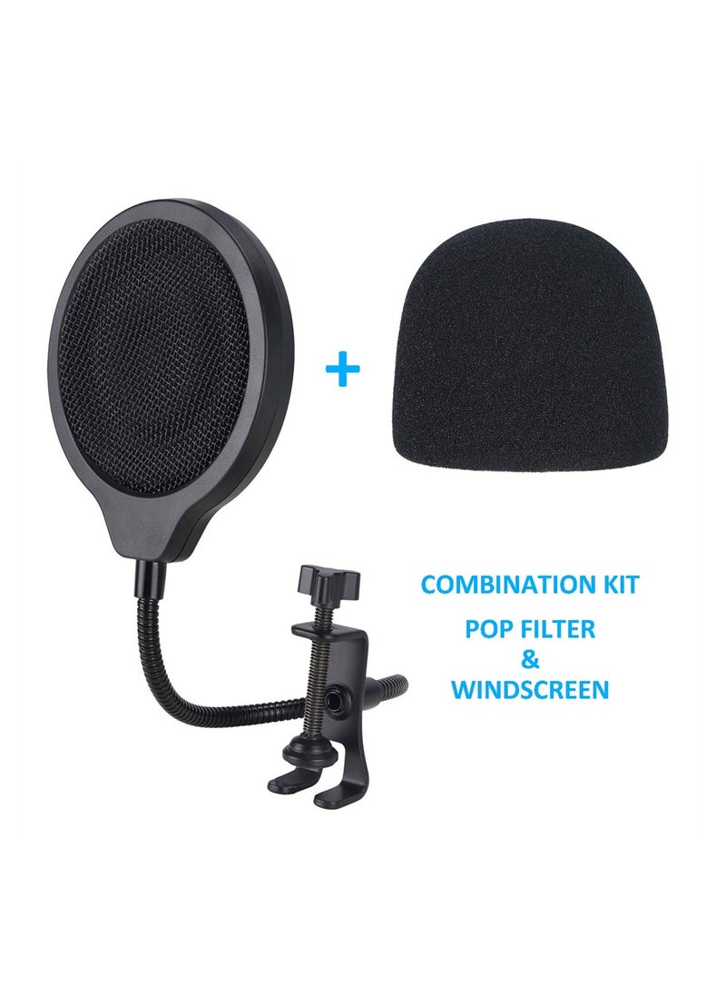 SYOSI for Razer Seiren Mini Windscreen with Pop Filter, 3 Layers Mic Wind Pop Screen with Flexible 360°Gooseneck Clip  - Image 3
