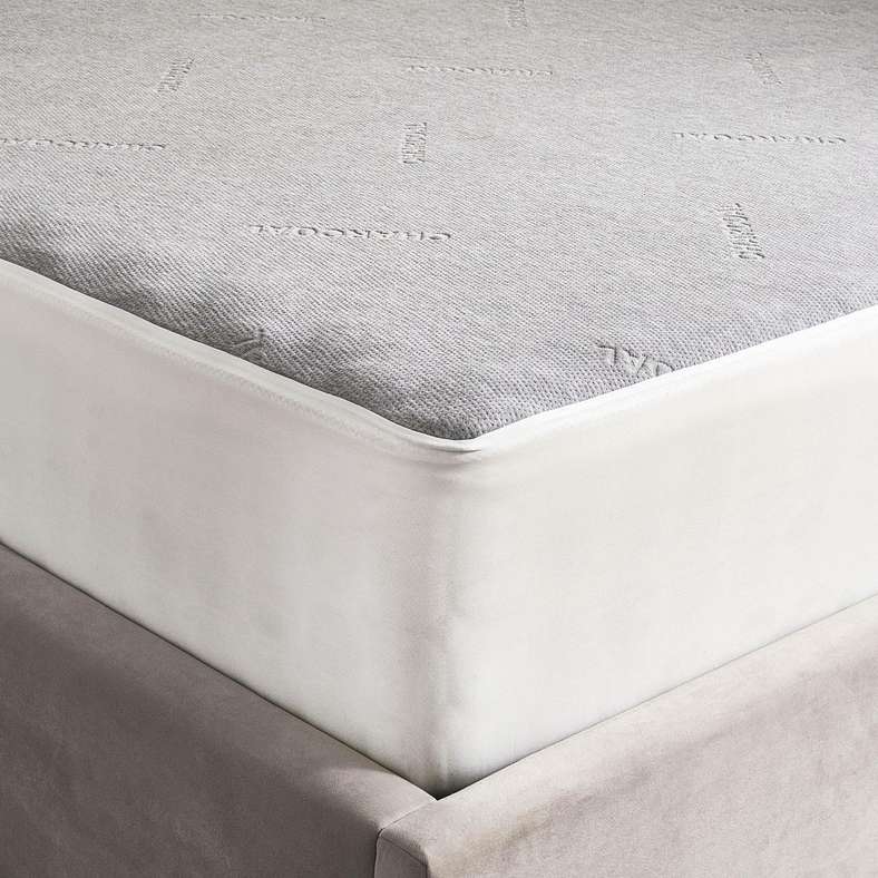 Charcoal Infused Waterproof Mattress Protector 200x200+33cm - Grey
