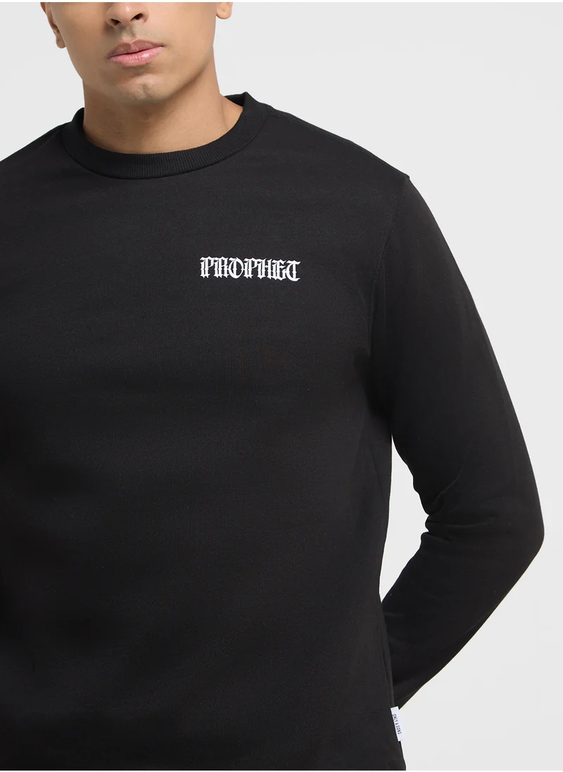 اونلي اند سانز Spatrick Regualer Fit Crew Ncek Sweatshirt