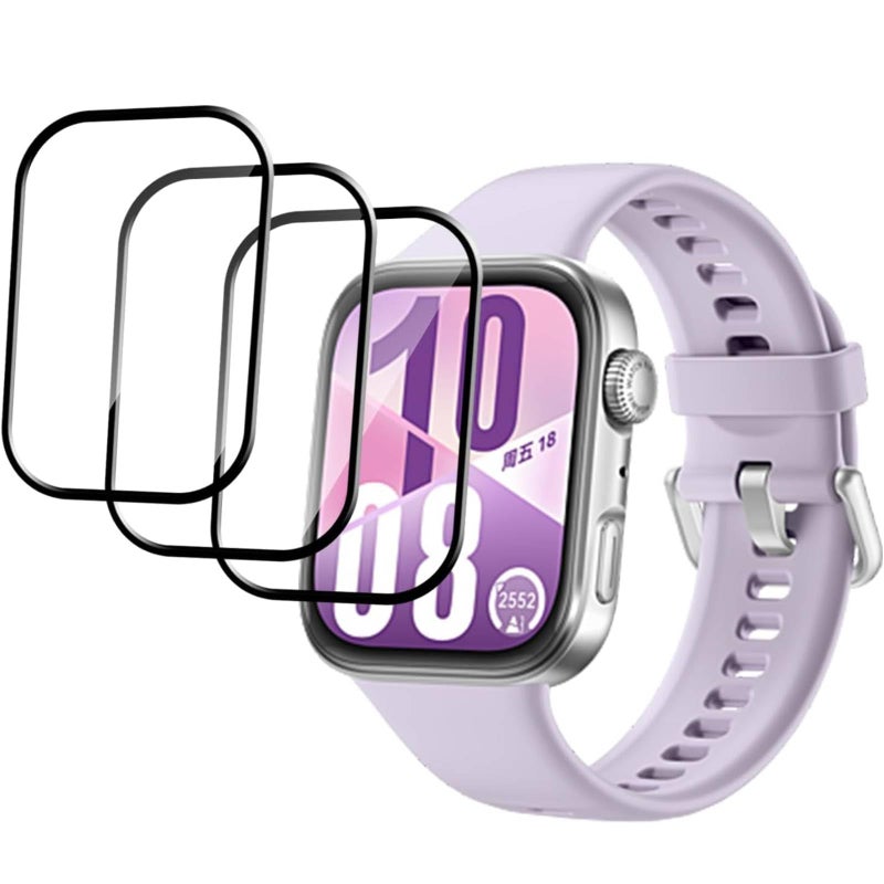 Vurtboly 3 Pack Screen Protector for Huawei Watch Fit 4 2025, 3D Full Coverage Composite, Waterproof, Bubble-Free, Anti-Scratch - Image 1