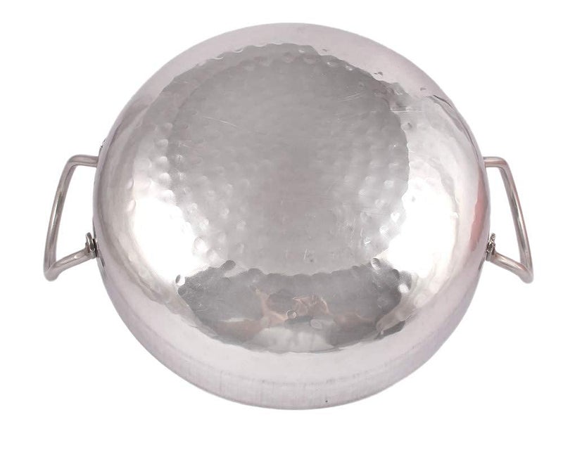 KITCHEN SHOPEE Sandwich Bottom Heavy Guage Stainless Steel Kadhai Cookware Deep kadai for Cooking 2500 ml - Image 3