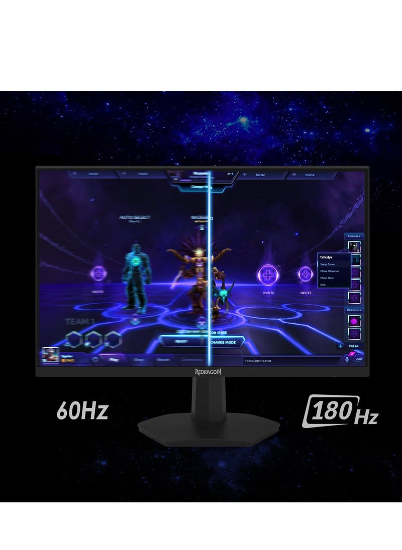 REDRAGON Redragon AZUR GM24X5IPS 24-inch Full HD 1920x1080 180Hz 1ms Gaming Monitor  - Image 4