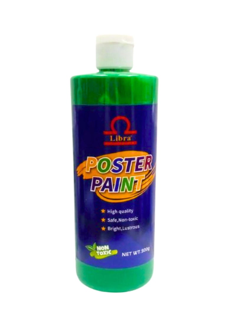 Libra Poster Paint High Quality Safe Non Toxic Bright 500g Green - Image 1