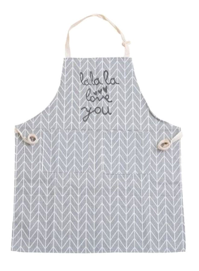 NIBEMINENT Adjustable Waterproof Apron Grey/White 60 x 72centimeter