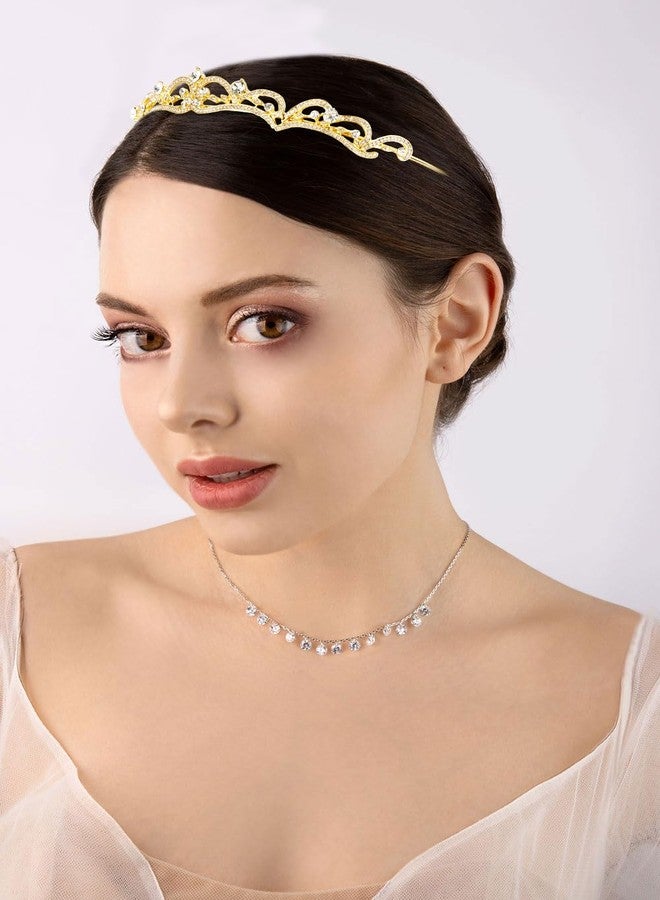 Vovii Gold Tiaras and Crowns for Women, Rhinestone Princess Crowns for Women Girls, Small Gold Tiara Crown Headband for Women Halloween Costume Party Prom Bride Birthday - Image 5