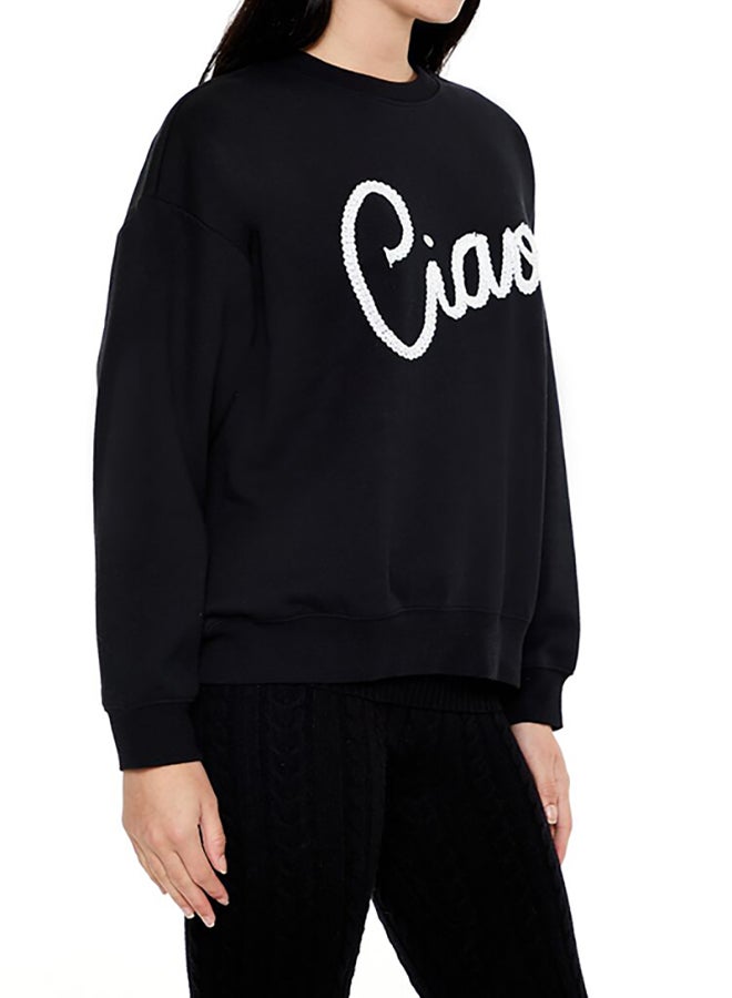 FOREVER 21 Chainstitched Ciao Pullover  - Image 2
