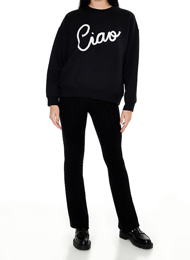 FOREVER 21 Chainstitched Ciao Pullover  - Image 5