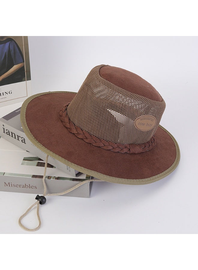 KUYING New Fashion Simple Solid Mesh Breathable Sunshade and Sunscreen Hat 
