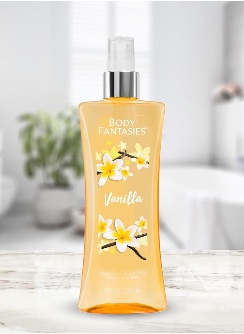 BODY FANTASIES - Signature Fragrance Body Spray, Vanilla, 8 fl oz (Pack of 2) - Image 1