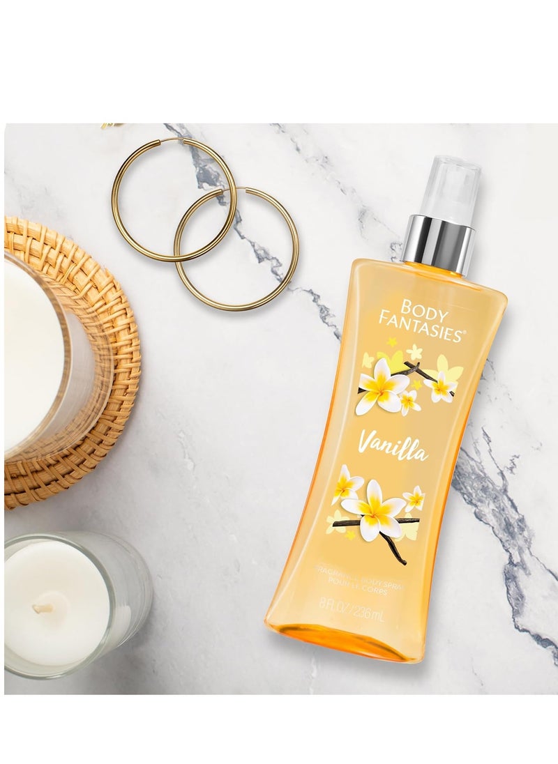BODY FANTASIES - Signature Fragrance Body Spray, Vanilla, 8 fl oz (Pack of 2) - Image 1