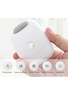 هابي هوم جهاز تقشير القدم الكهربائي - 2 رؤوس، شحن USB، لإزالة الجلد الميت وتنعيم القدمين  - Image 3