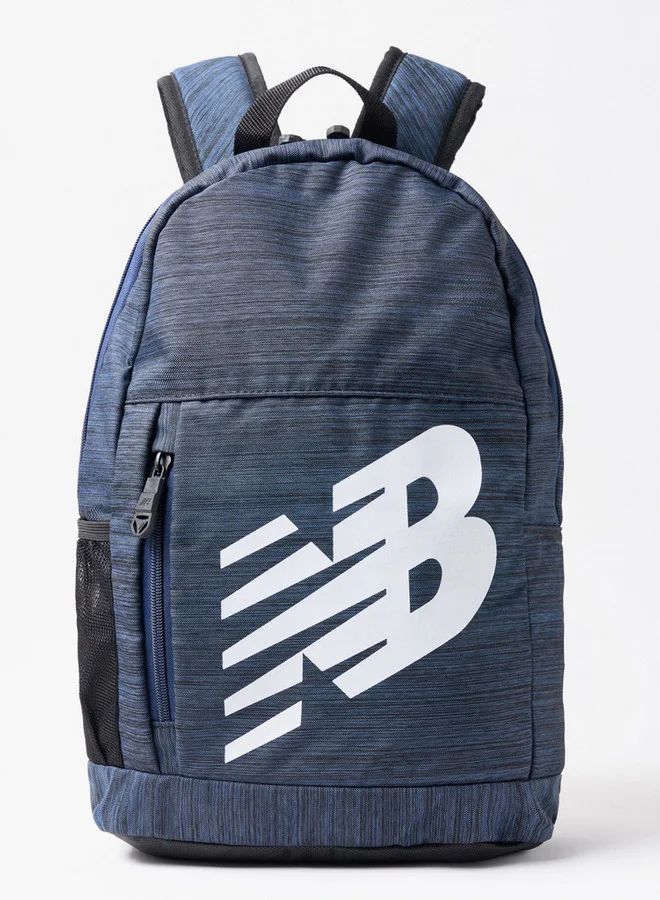 نيو بالانس Logo Print Backpack with Adjustable Straps and Zip Closure