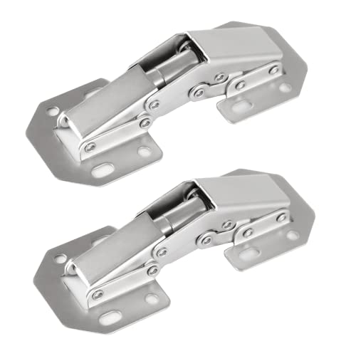 DOBOGA 2-Pack Hidden Hinges for Cabinet Doors Frameless, Concealed Cabinet Hinges, 90 Degree Surface Mount Hinges - Image 1