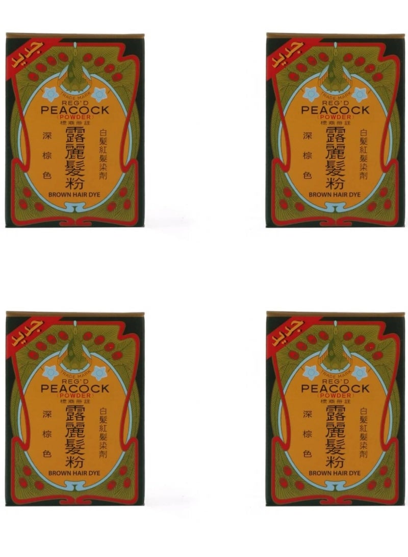 بيكوك صبغة شعر بني طاووس 4 قطع