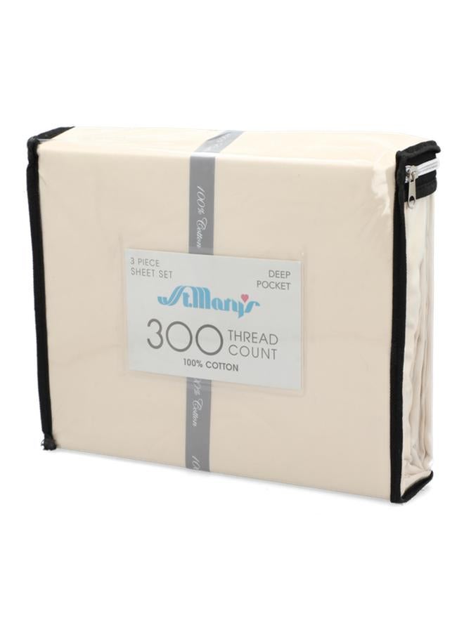 300Tc Premium Quality Cotton Solid Dye Twin Bedding Set Assorted Color Tc300 Twin - Image 3