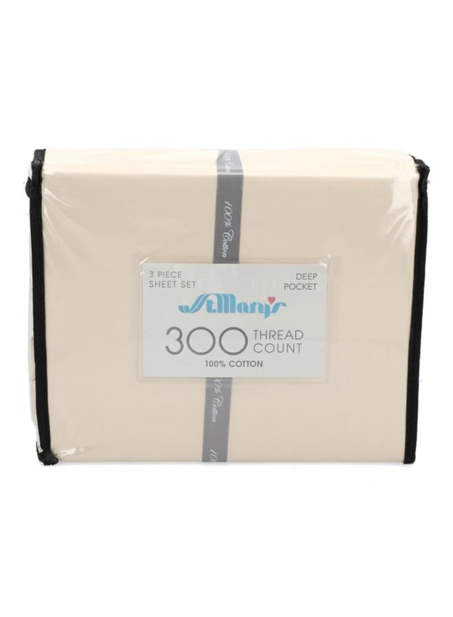 300Tc Premium Quality Cotton Solid Dye Twin Bedding Set Assorted Color Tc300 Twin - Image 2