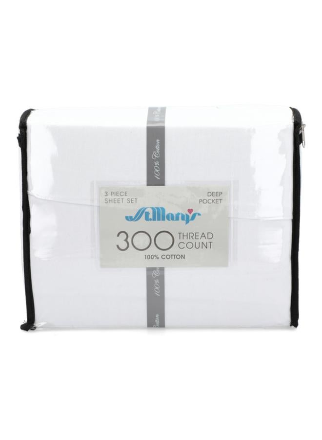 300Tc Premium Quality Cotton Solid Dye Twin Bedding Set Assorted Color Tc300 Twin - Image 1