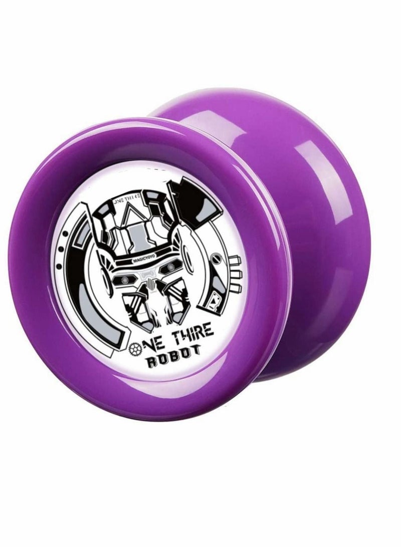 Excefore YOYO Responsive Yoyo D2 ONE Third Purple Ball Bearing Yoyo Axle, Premium Plastic Yoyo, Super Durable+ Yoyo Glove + Yoyo Bag + 6 Yoyo Strings, Suitable for beginners adults and children - Image 2