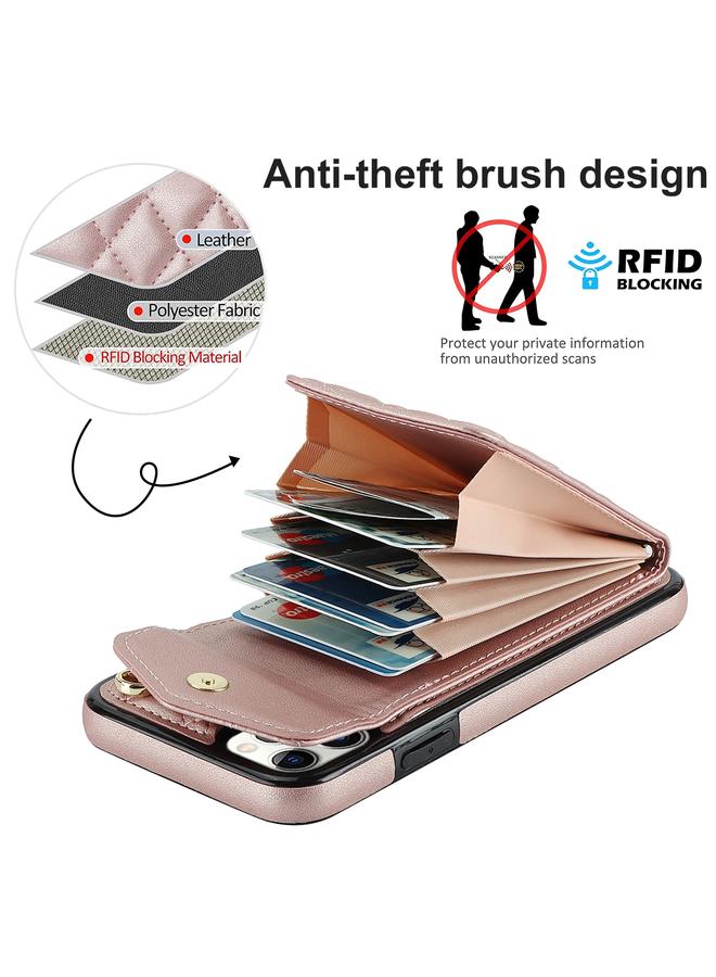 زبون جراب لهاتف iPhone 11 Pro Max بتصميم معيني مع حقيبة بطاقات وحبل طويل - Image 4