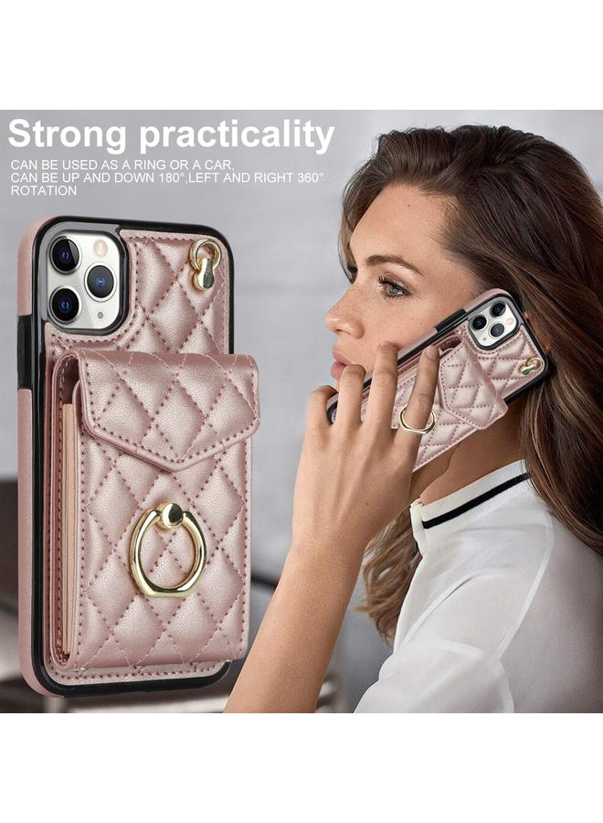 زبون جراب لهاتف iPhone 11 Pro Max بتصميم معيني مع حقيبة بطاقات وحبل طويل - Image 2